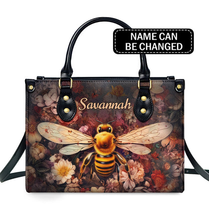 Bee And Daisy - Personalized Leather Handbag MS-NH1620