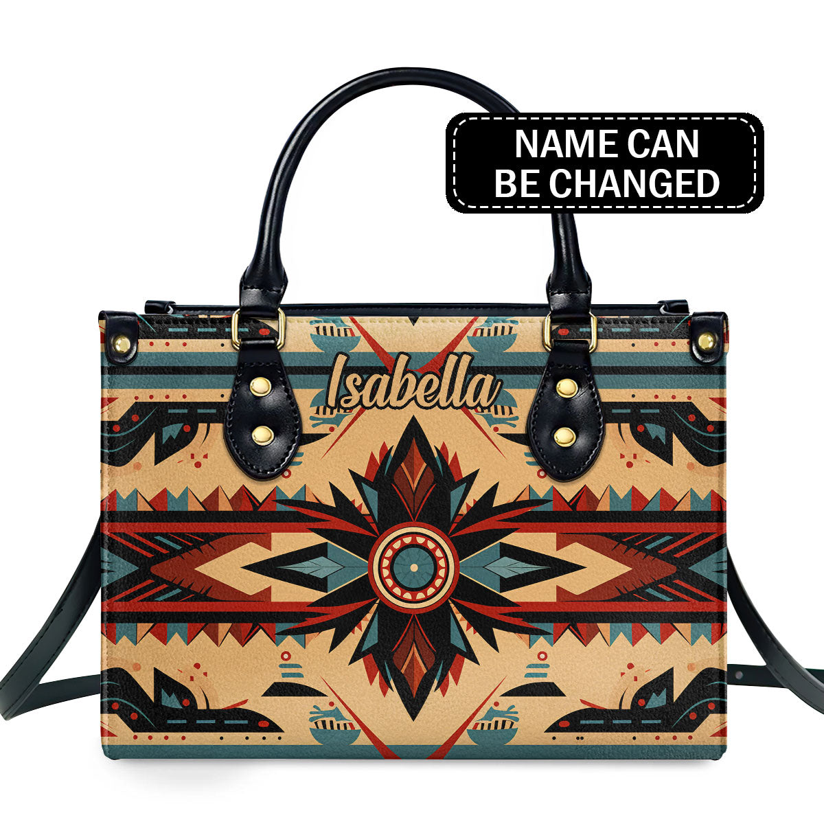 Native American Woman - Personalized Leather Handbag MS125