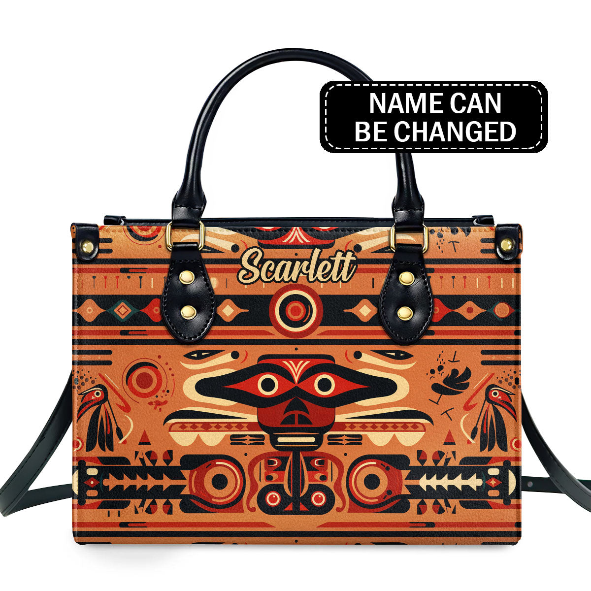 Native American Pattern - Personalized Leather Handbag MS126
