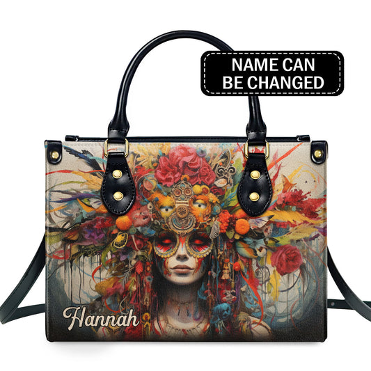 Bohemian ART 7 - Personalized Leather Handbag MS134