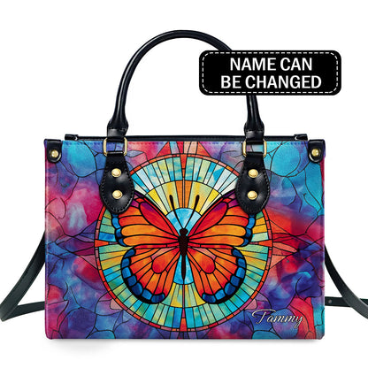 Butterfly - Personalized Leather Handbag MSM52