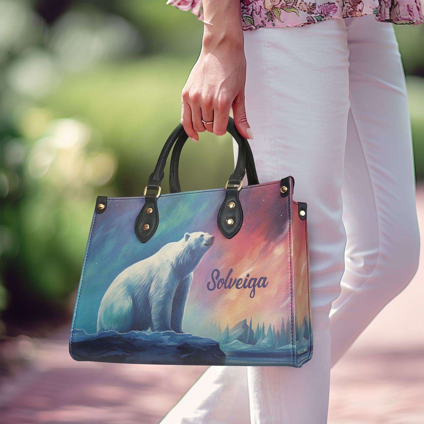 Polar Bear - Personalized Leather Handbag MS-H72