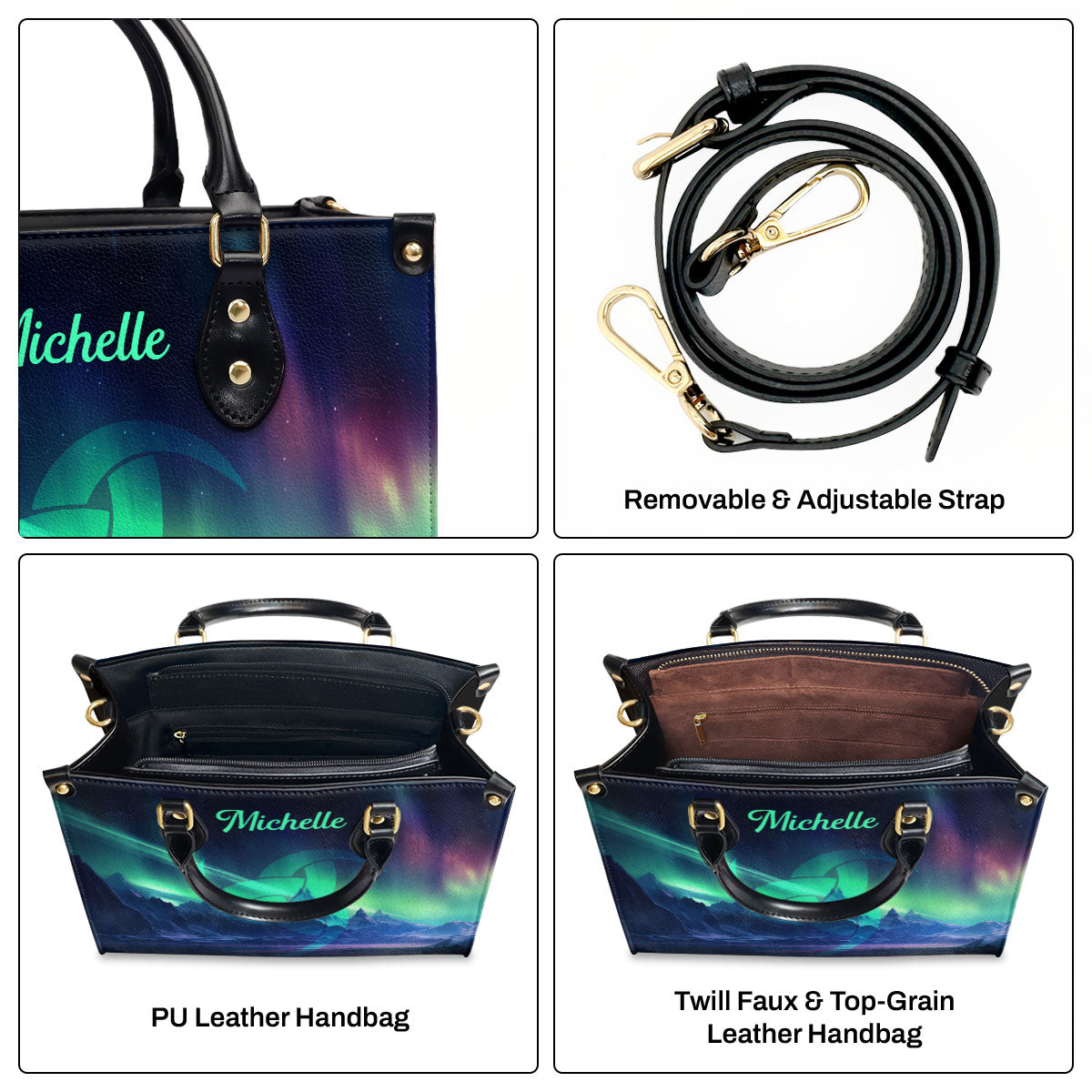 Triskele - Personalized Leather Handbag MS108