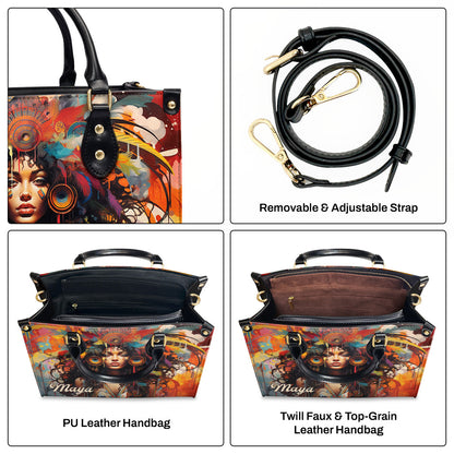 Bohemian ART 16 - Personalized Leather Handbag MS143