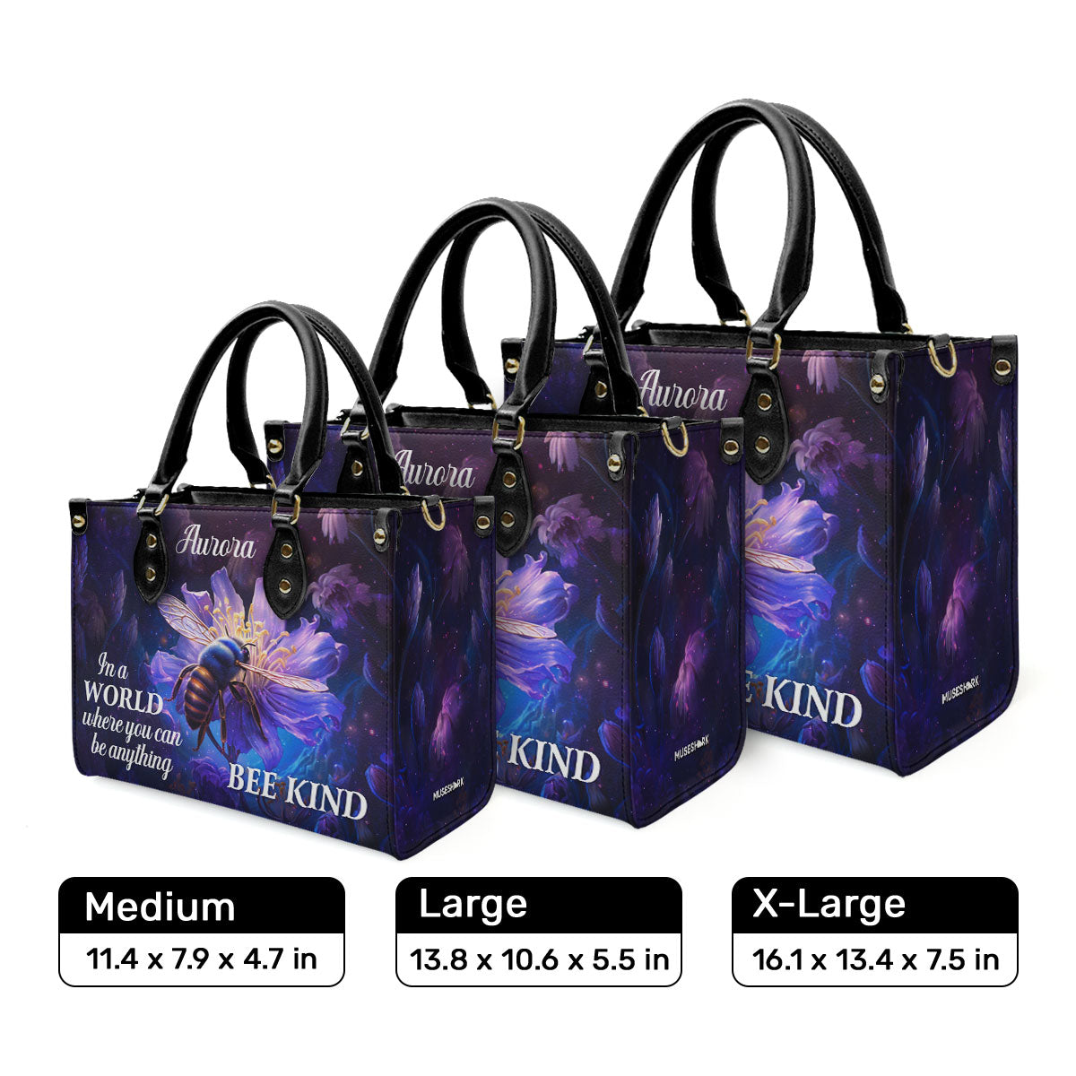 Bee Kind - Personalized Leather Handbag MS-NH30A