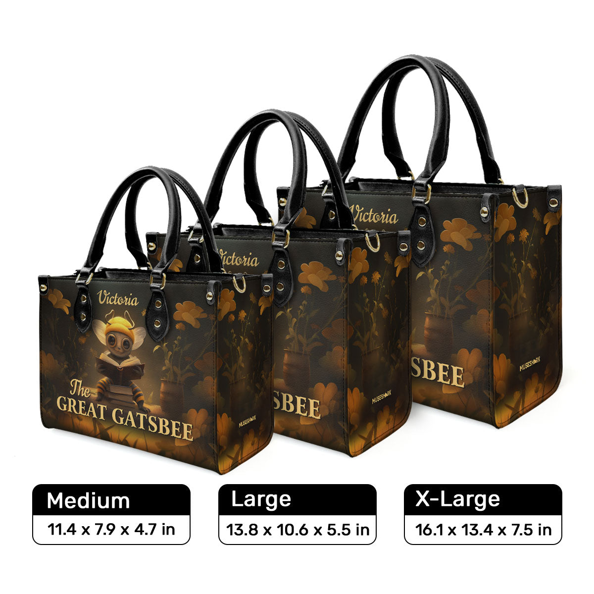 The Great Gatsbee - Personalized Leather Handbag MS-NH31A