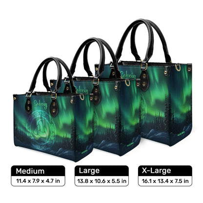 Triple Horn Of Odin - Personalized Leather Handbag MS105