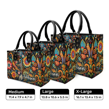 Flourish - Personalized Leather Handbag MS147