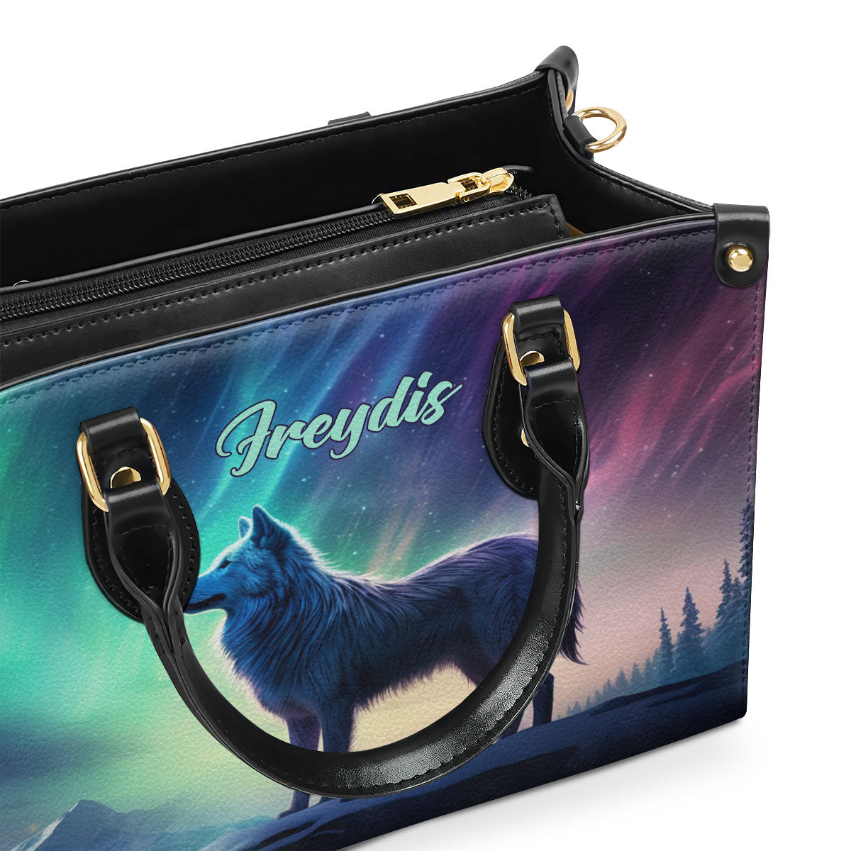 Wolf - Personalized Leather Handbag MS-H64
