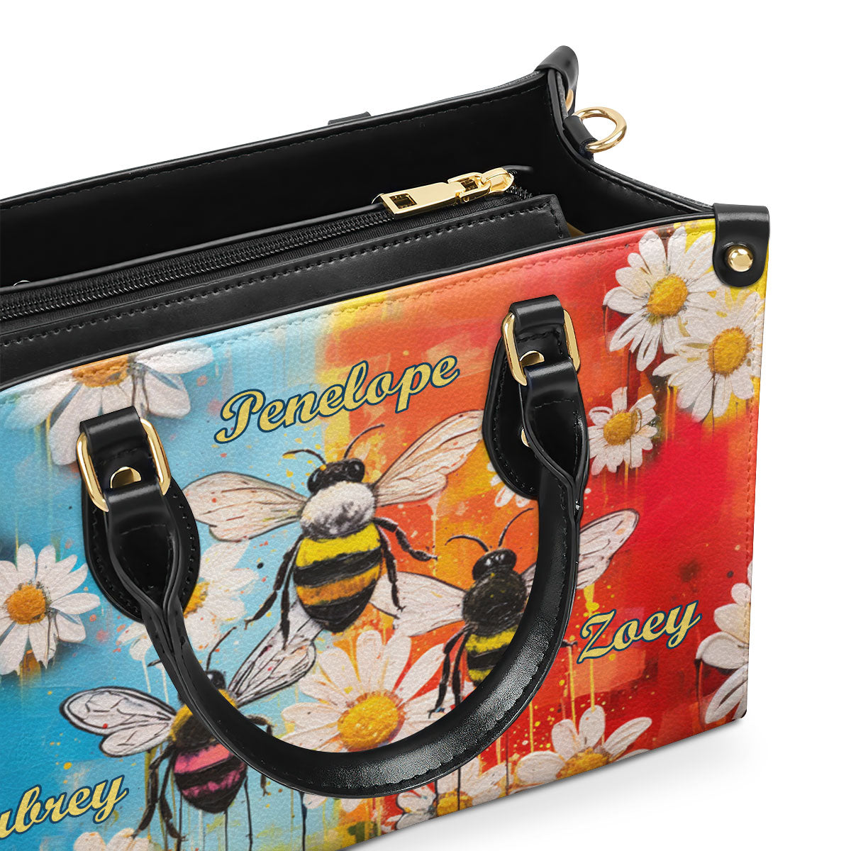 3 Bees - Personalized Leather Handbag MS-NH1631