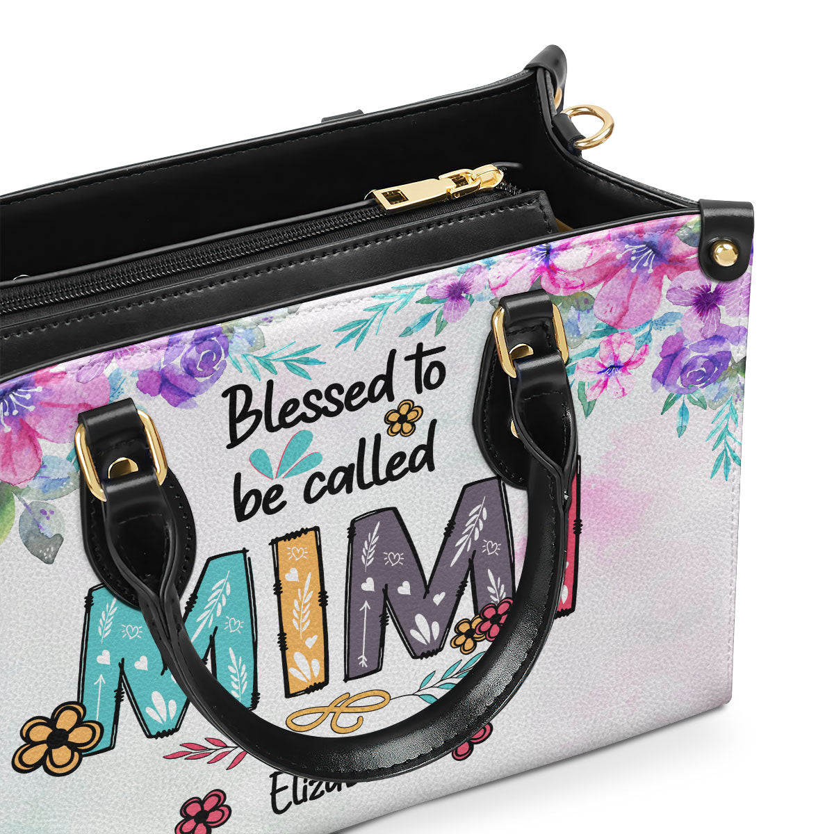 Blessed To Be Called Nana - Personalized Leather Handbag MS99