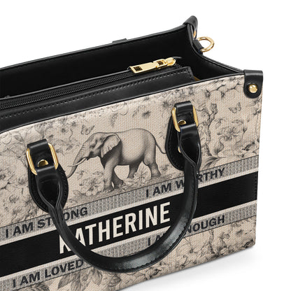 Elephant - Personalized Leather Handbag MSM36
