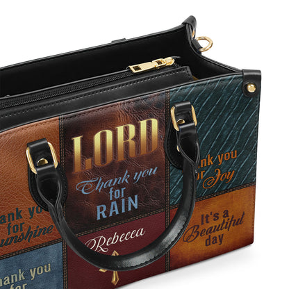 Lord, Thank You For Sunshine - Personalized Leather Handbag MSM58