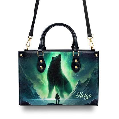 Bear & Shieldmaiden - Personalized Leather Handbag MS-H74