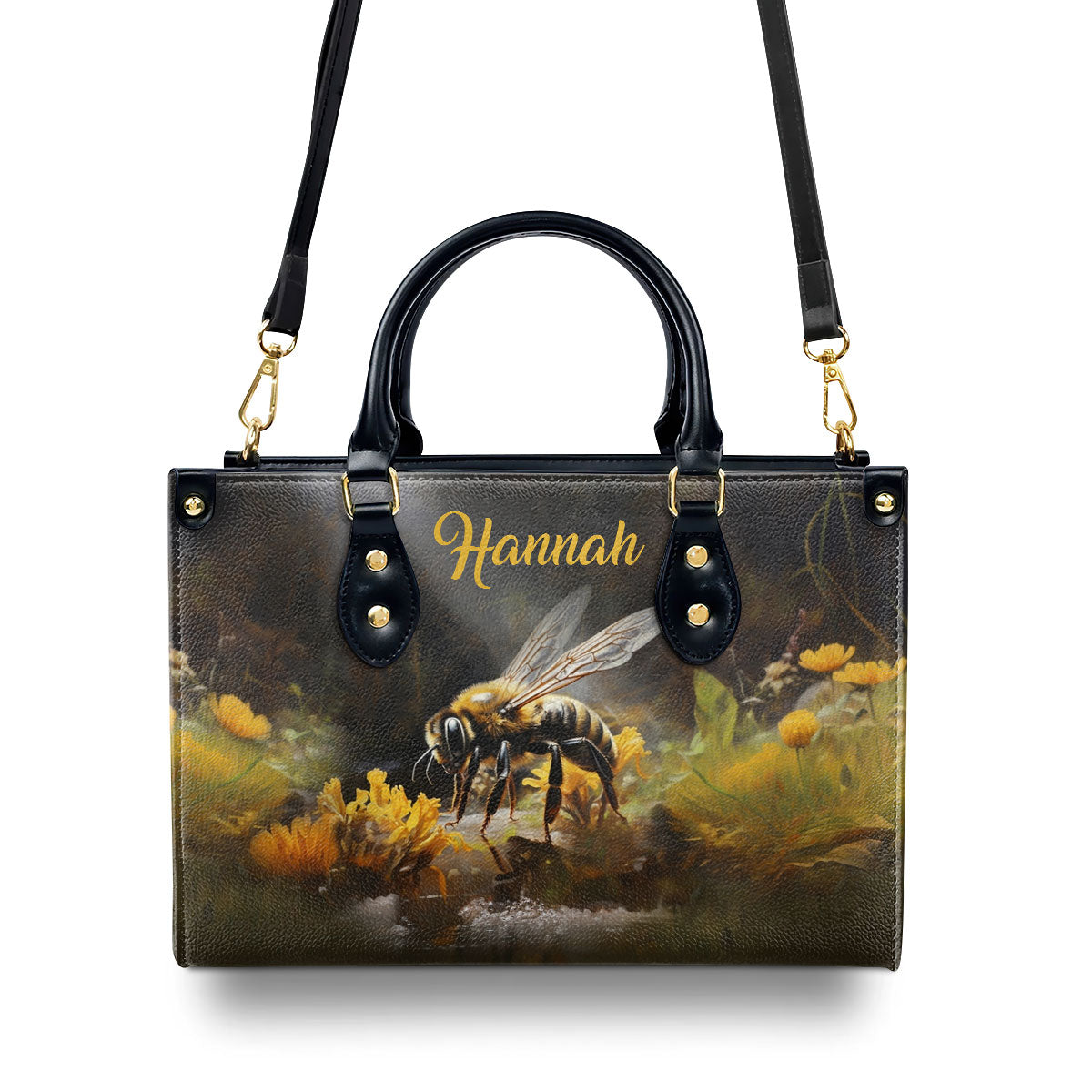 Personalized Bee Leather Handbag MS-NH1616