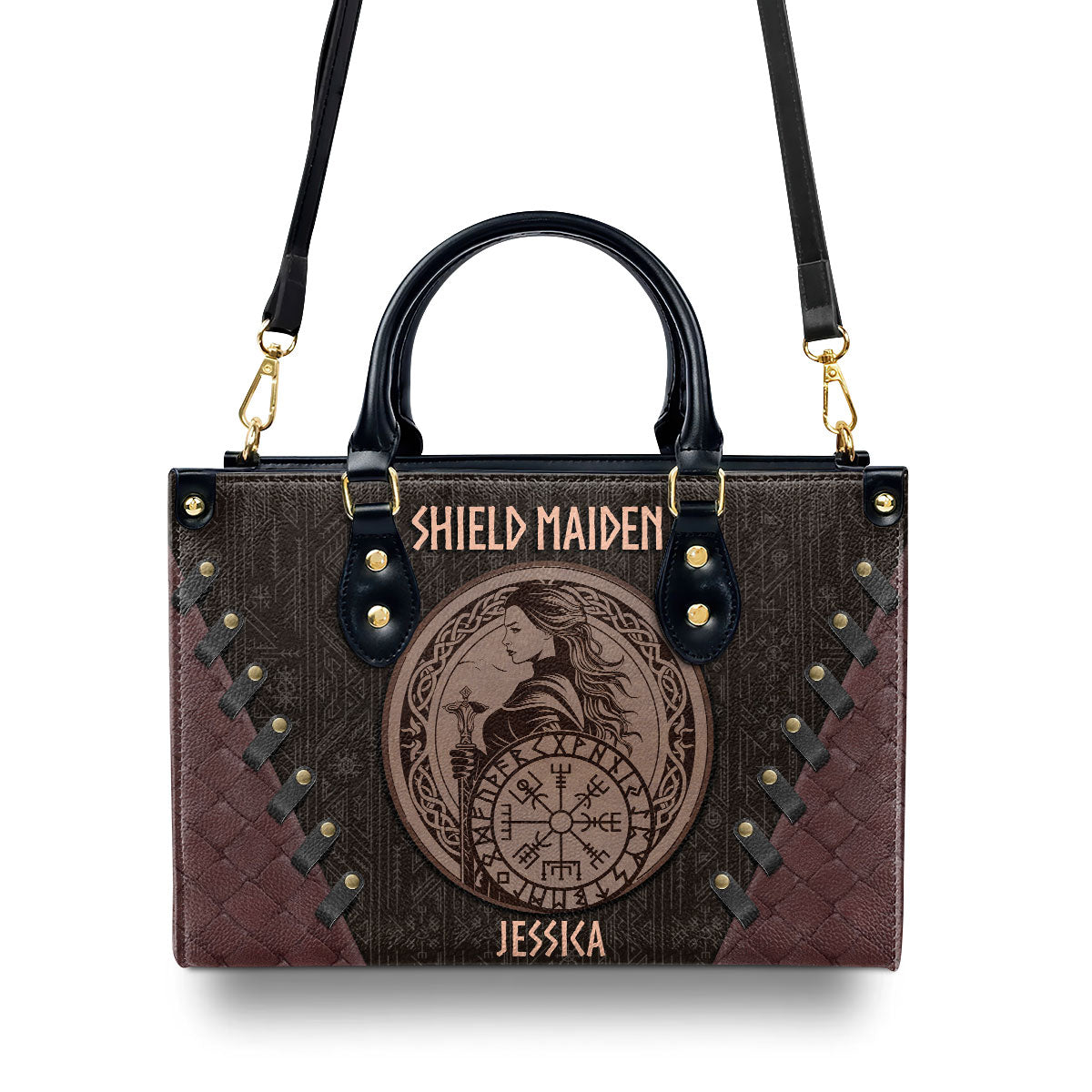 Shield Maiden - Personalized Leather Handbag MS09