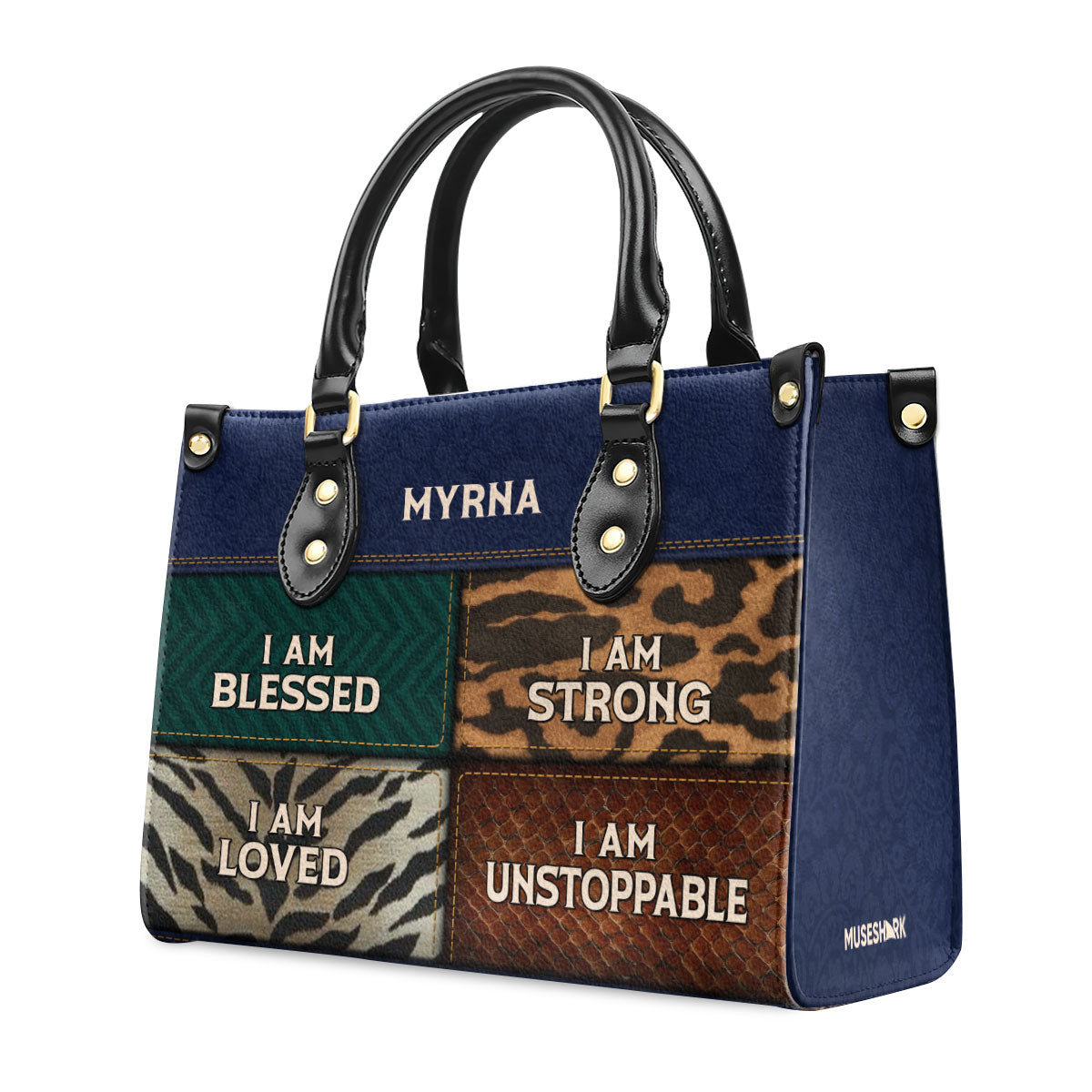 I Am Unstoppable - Personalized Leather Handbag MS06