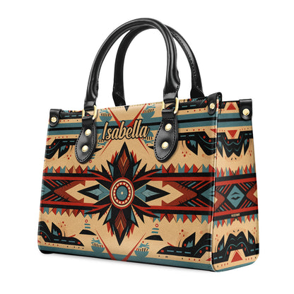 Native American Woman - Personalized Leather Handbag MS125