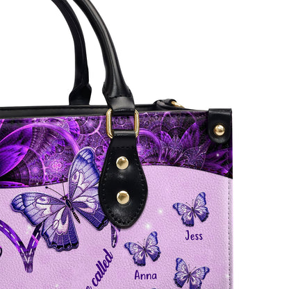 Blessed To Be Called Grandma - Personalized Leather Handbag MS100