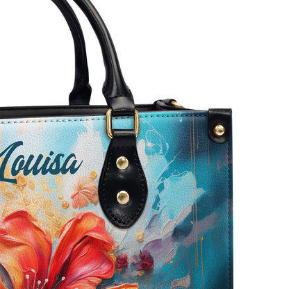 Flamboyant Flower - Personalized Leather Handbag MS-H1