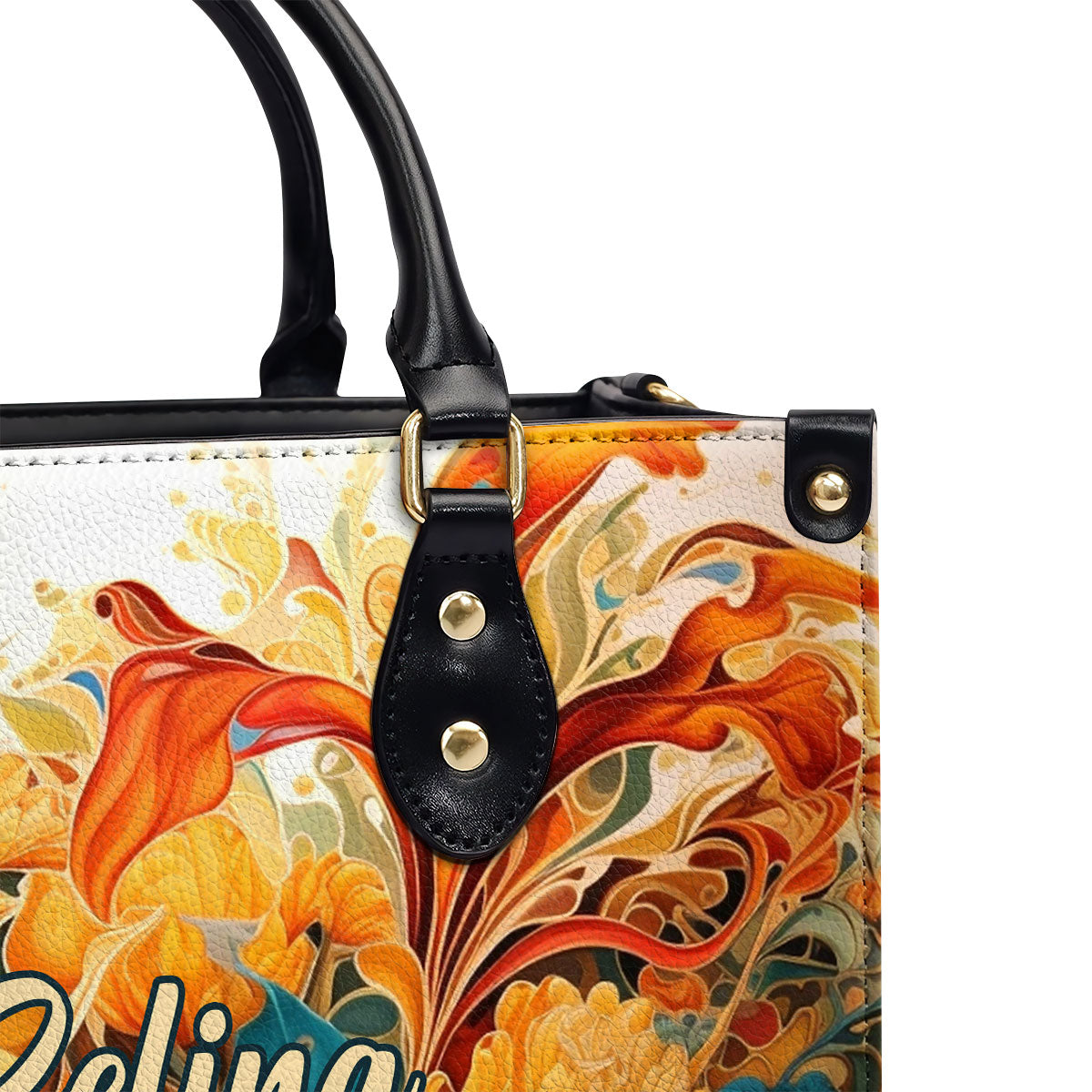 Beautiful Flower - Personalized Leather Handbag MS-H2