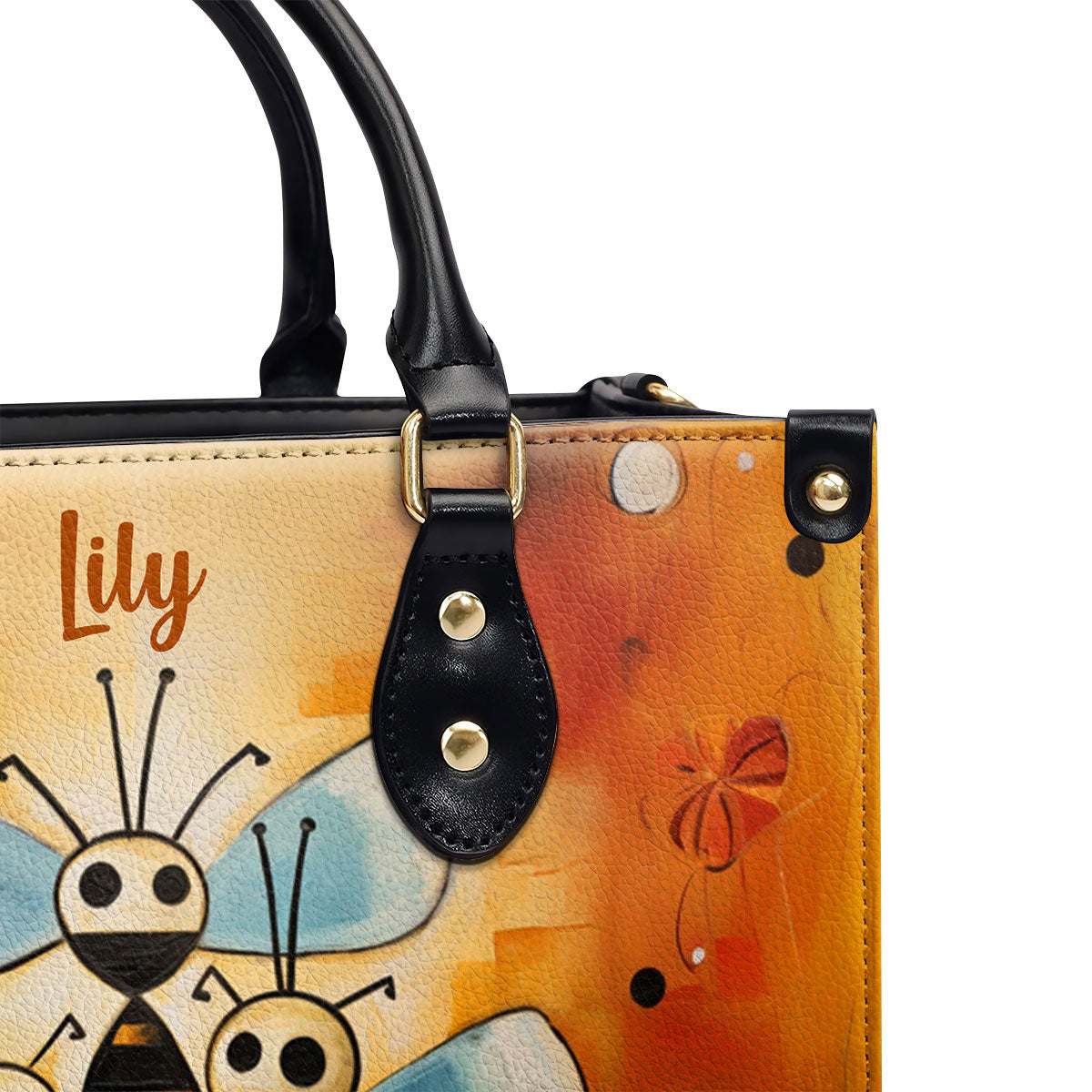 3 Bees - Personalized Leather Handbag MS-NH1632