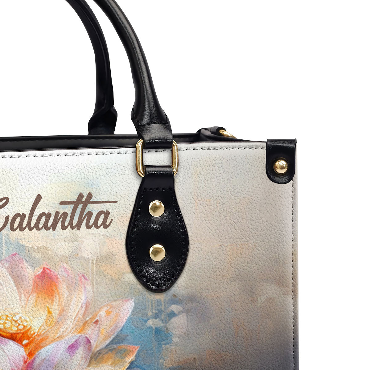Blooming Lotus - Personalized Leather Handbag MS-NH17