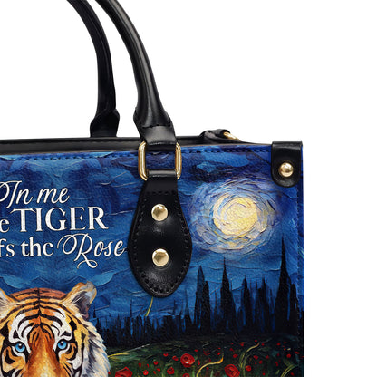 In Me The Tiger Sniffs The Rose - Personalized Leather Handbag MSM10