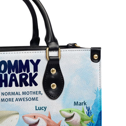 Mommy Shark - Personalized Leather Handbag MS250