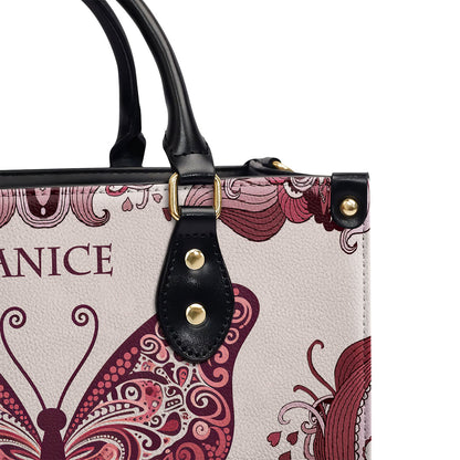 Butterfly - Personalized Leather Handbag MSM55