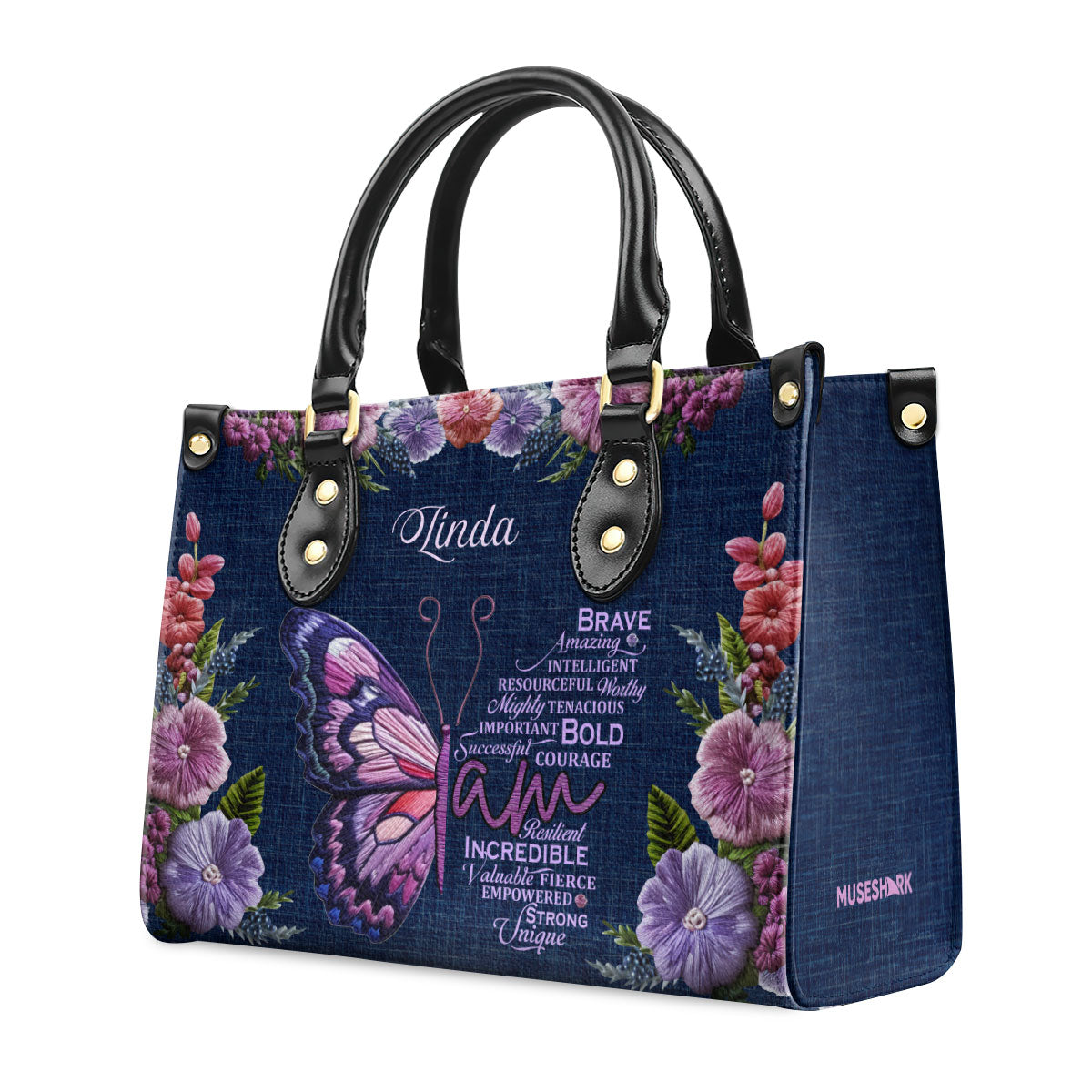I Am Resilient - Personalized Leather Handbag MSM47